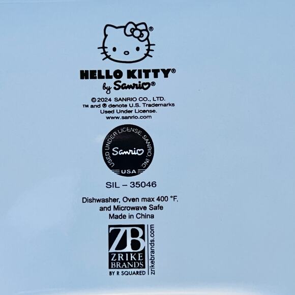 Hello Kitty Rectangular Baking Pan 12x8" Christmas Snowman Ceramic Casserole New - Picture 4 of 8